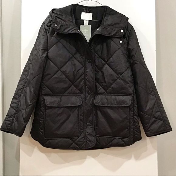 H&M Black Quilted Puffer Jacket - Picture 8 of 12